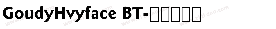 GoudyHvyface BT字体转换